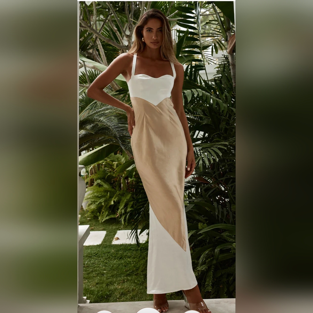 NWT Runaway The Label Evita Two Toned Maxi Dress